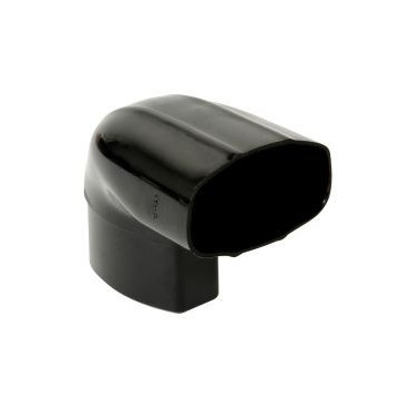 Coude pour renvoi sur pignon pour tube de descente ovoïde 90x56 diamètre Ø 90mm x 56mm couleur Noir Nicoll | CNP9GTN