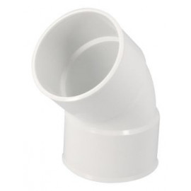 Coude pour tube de descente cylindrique Ø 80 diamètre Ø 80mm couleur Blanc Nicoll | CR44GTB