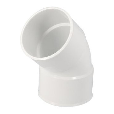 Coude pour tube de descente cylindrique Ø 80 diamètre Ø 80mm couleur Blanc Nicoll | CR44GTB