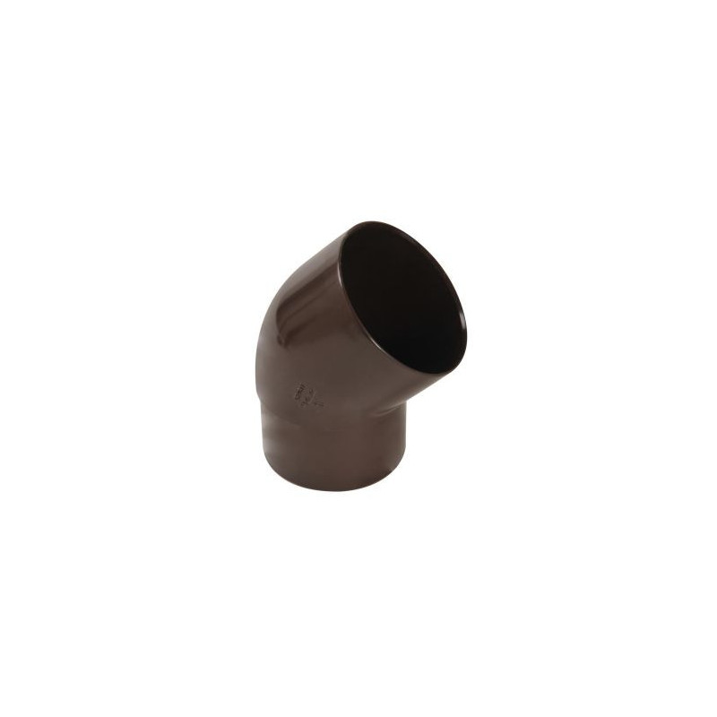 Coude pour tube de descente cylindrique esthétique Ø 80 diamètre Ø 80mm couleur Marron Nicoll | CR4GT1M