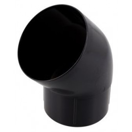 Coude pour tube de descente cylindrique esthétique Ø 80 diamètre Ø 80mm couleur Noir Nicoll | CR4GT1N