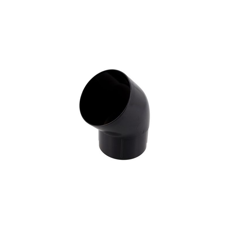 Coude pour tube de descente cylindrique esthétique Ø 80 diamètre Ø 80mm couleur Noir Nicoll | CR4GT1N