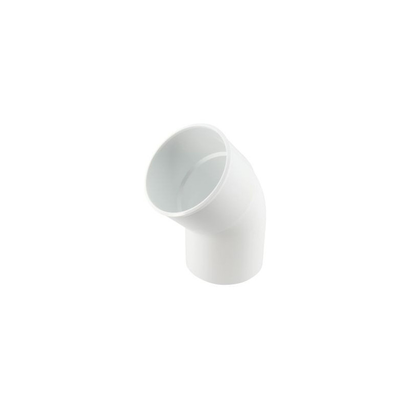 Coude pour tube de descente cylindrique Ø 80 diamètre Ø 80mm couleur Blanc Nicoll | CR4GTB