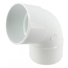 Coude pour tube de descente cylindrique Ø 80 diamètre Ø 80mm couleur Blanc Nicoll | CR66GTB