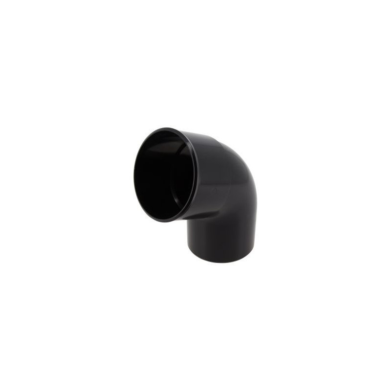 Coude pour tube de descente cylindrique Ø 80 diamètre Ø 80mm couleur Noir Nicoll | CR6GTN