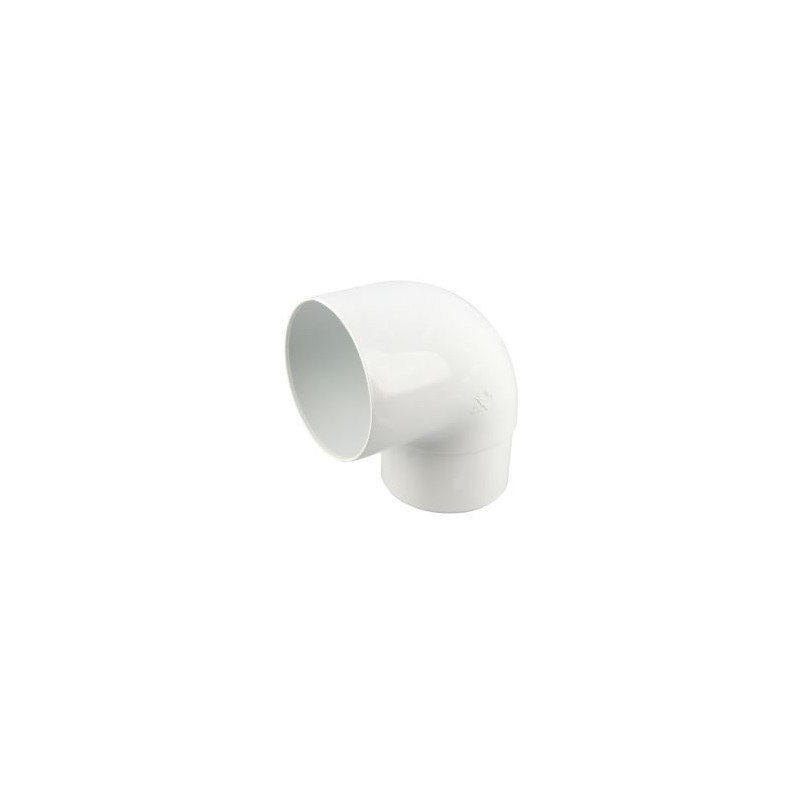 Coude pour tube de descente cylindrique esthétique Ø 80 diamètre Ø 80mm couleur Blanc Nicoll | CR8GT1B