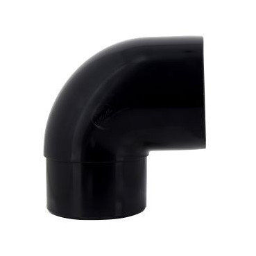 Coude pour tube de descente cylindrique esthétique Ø 80 diamètre Ø 80mm couleur Noir Nicoll | CR8GT1N