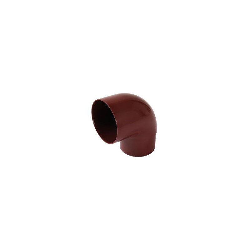 Coude pour tube de descente cylindrique esthétique Ø 80 diamètre Ø 80mm couleur Brique Nicoll | CR8GT1R