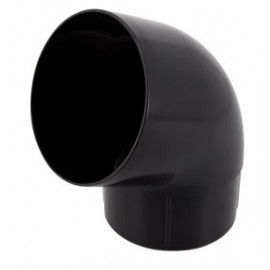 Coude pour tube de descente cylindrique esthétique Ø 100 diamètre Ø 100mm couleur Noir Nicoll | CT6GT1N