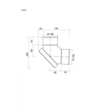 Coude acoustique diamètre Ø 100mm x 100mm Nicoll | CT88A