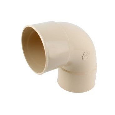 Coude pour tube de descente cylindrique Ø 100 diamètre Ø 100mm couleur Sable Nicoll | CT88GTS