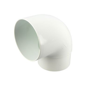 Coude pour tube de descente cylindrique esthétique Ø 100 diamètre Ø 100mm couleur Blanc Nicoll | CT8GT1B