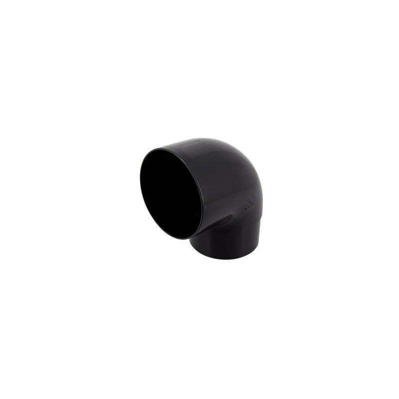 Coude pour tube de descente cylindrique esthétique Ø 100 diamètre Ø 100mm couleur Noir Nicoll | CT8GT1N