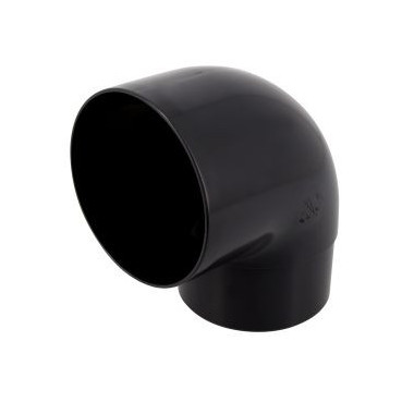 Coude pour tube de descente cylindrique esthétique Ø 100 diamètre Ø 100mm couleur Noir Nicoll | CT8GT1N