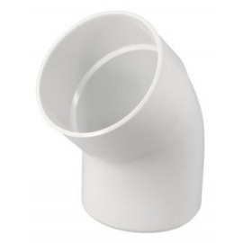 Coude pour tube de descente cylindrique Ø 125 diamètre Ø 125mm couleur Blanc Nicoll | CX4GTB