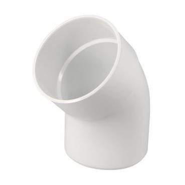 Coude pour tube de descente cylindrique Ø 125 diamètre Ø 125mm couleur Blanc Nicoll | CX4GTB