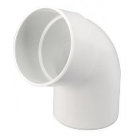 Coude pour tube de descente cylindrique Ø 125 diamètre Ø 125mm couleur Blanc Nicoll | CX6GTB