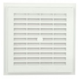 Grille de ventilation à sceller démontable et à fermeture carrée - hauteur 176mm - largeur 176mm couleur Blanc Nicoll | D104