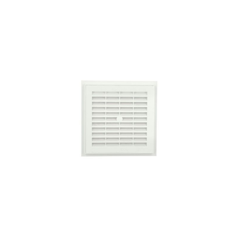 Grille de ventilation à sceller démontable et à fermeture carrée - hauteur 176mm - largeur 176mm couleur Blanc Nicoll | D104