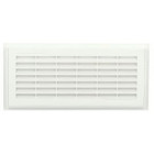 Image du produit : Grille de ventilation à sceller démontable et à fermeture rectangulaire - avec moustiquaire - hauteur 129mm - largeur 274mm couleur Blanc Nicoll | D111