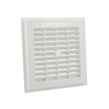 Grille de ventilation à sceller démontable et à fermeture carrée - hauteur 176mm - largeur 176mm couleur Blanc Nicoll | D114