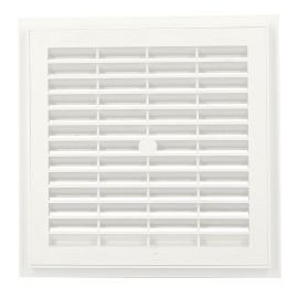 Grille de ventilation à sceller démontable et à fermeture carrée - hauteur 201mm - largeur 201mm couleur Blanc Nicoll | D154