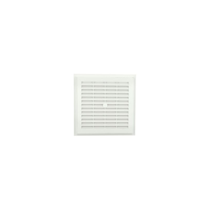 Grille de ventilation à sceller démontable et à fermeture carrée - hauteur 201mm - largeur 201mm couleur Blanc Nicoll | D164