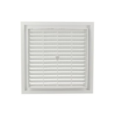 Grille de ventilation à sceller démontable et à fermeture carrée - hauteur 223mm - largeur 223mm couleur Blanc Nicoll | D214