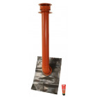 Image du produit : Extracteur statique avec collerette d'étanchéité diamètre Ø 100mm - largeur 400mm - longueur 500mm couleur Rouge Terracotta Nicoll | EXTARTCT