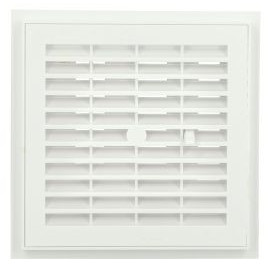 Grille de ventilation à sceller démontable et à fermeture carrée - hauteur 176mm - largeur 176mm couleur Blanc Nicoll | F104