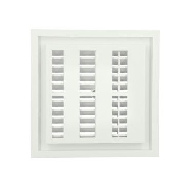 Grille de ventilation à sceller démontable et à fermeture carrée - hauteur 176mm - largeur 176mm couleur Blanc Nicoll | F104