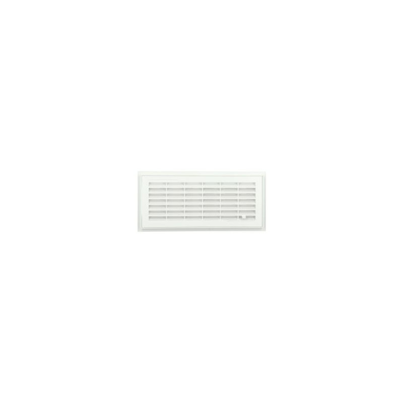 Grille de ventilation à sceller démontable et à fermeture rectangulaire - avec moustiquaire - hauteur 129mm - largeur 274mm couleur Blanc Nicoll | F111