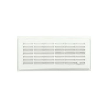 Grille de ventilation à sceller démontable et à fermeture rectangulaire - avec moustiquaire - hauteur 129mm - largeur 274mm couleur Blanc Nicoll | F111