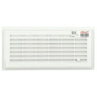 Image du produit : Grille de ventilation à sceller démontable et à fermeture rectangulaire - avec moustiquaire - hauteur 129mm - largeur 274mm couleur Blanc Nicoll | F111