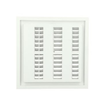 Grille de ventilation à sceller démontable et à fermeture carrée - hauteur 201mm - largeur 201mm couleur Blanc Nicoll | F154