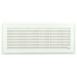 Grille de ventilation à sceller démontable et à fermeture rectangulaire - avec moustiquaire - hauteur 140mm - largeur 319mm couleur Blanc Nicoll | F161