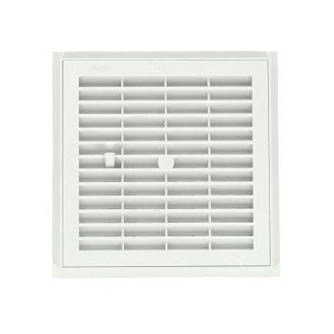 Grille de ventilation à sceller démontable et à fermeture carrée - hauteur 201mm - largeur 201mm couleur Blanc Nicoll | F164