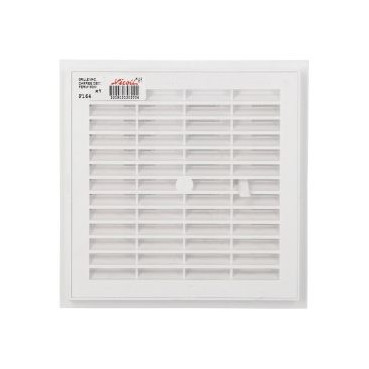 Grille de ventilation à sceller démontable et à fermeture carrée - hauteur 201mm - largeur 201mm couleur Blanc Nicoll | F164