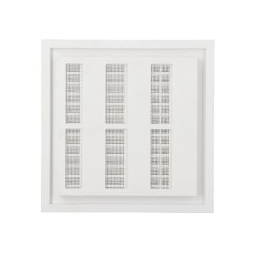 Grille de ventilation à sceller démontable et à fermeture carrée - hauteur 201mm - largeur 201mm couleur Blanc Nicoll | F164