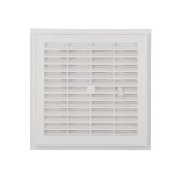 Grille de ventilation à sceller démontable et à fermeture carrée - hauteur 201mm - largeur 201mm couleur Blanc Nicoll | F164