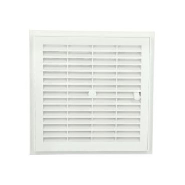 Grille de ventilation à sceller démontable et à fermeture carrée - hauteur 223mm - largeur 223mm couleur Blanc Nicoll | F204