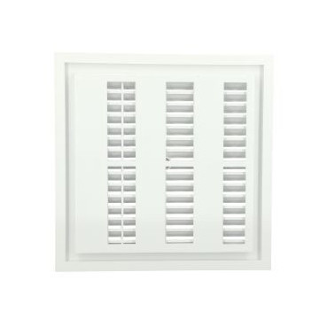 Grille de ventilation à sceller démontable et à fermeture carrée - hauteur 223mm - largeur 223mm couleur Blanc Nicoll | F204