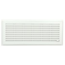 Grille de ventilation à sceller démontable et à fermeture rectangulaire - avec moustiquaire - hauteur 152mm - largeur 358mm couleur Blanc Nicoll | F211