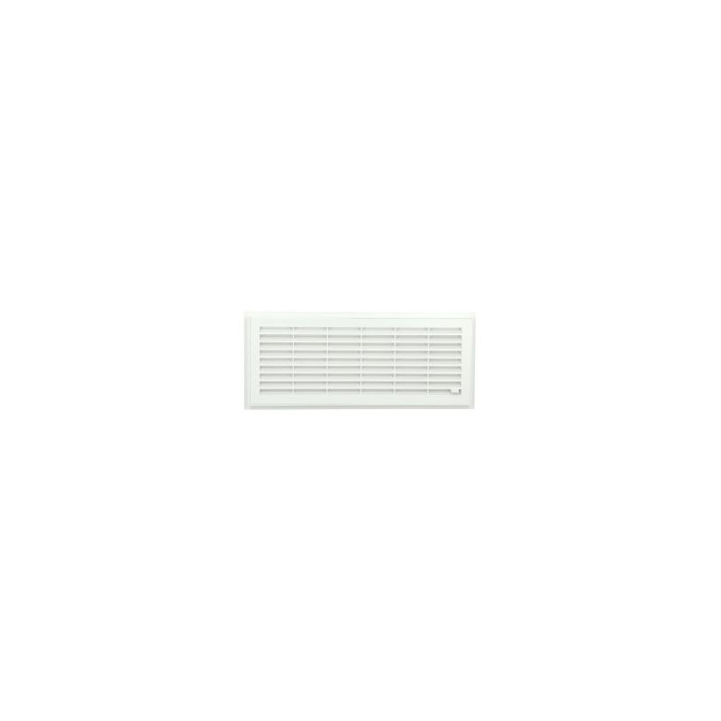 Grille de ventilation à sceller démontable et à fermeture rectangulaire - avec moustiquaire - hauteur 152mm - largeur 358mm couleur Blanc Nicoll | F211