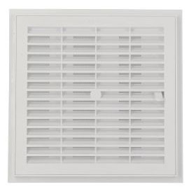 Grille de ventilation à sceller démontable et à fermeture carrée - hauteur 223mm - largeur 223mm couleur Blanc Nicoll | F214