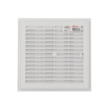 Grille de ventilation à sceller démontable et à fermeture carrée - hauteur 223mm - largeur 223mm couleur Blanc Nicoll | F214