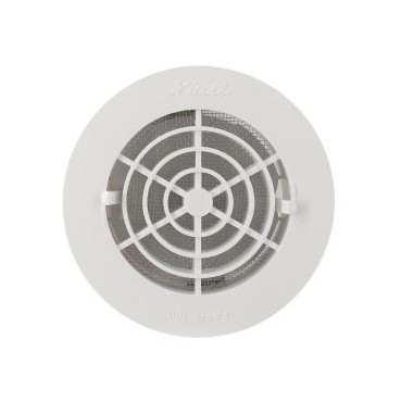 Grille de ventilation intérieure avec moustiquaire diamètre Ø 125mm x 91mm x 100mm couleur Blanc Nicoll | FATM100