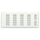 Image du produit : Grille de ventilation à visser ou à coller classique à fermeture rectangulaire - hauteur 108mm - largeur 254mm couleur Blanc Nicoll | FB101