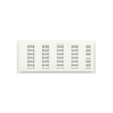 Grille de ventilation à visser ou à coller classique à fermeture rectangulaire - hauteur 108mm - largeur 254mm couleur Blanc Nicoll | FB101