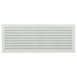 Grille de ventilation à visser ou à coller classique à fermeture rectangulaire - hauteur 132mm - largeur 338mm couleur Blanc Nicoll | FB201